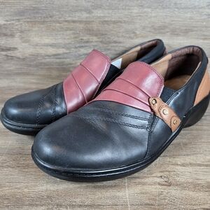 Aravon Danielle AR Slip On Leather Multicolor Comfort Loafers Shoes Sz 11